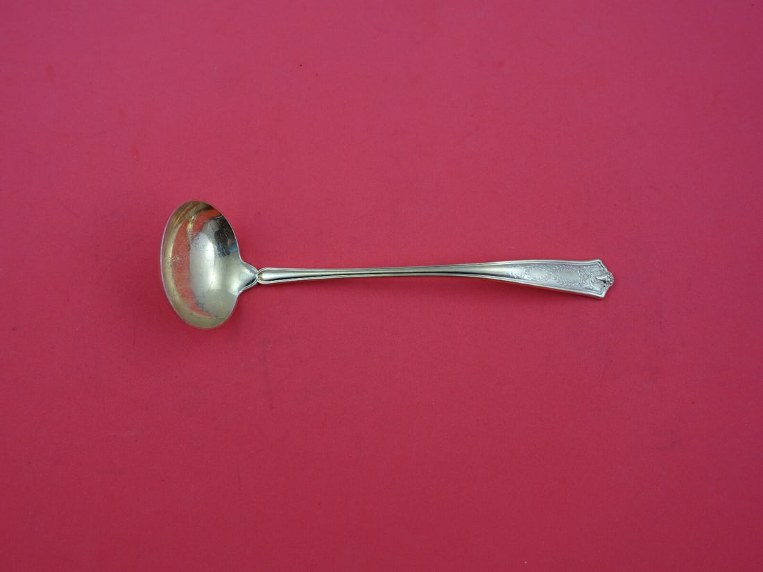 Tiffany & Co. Winthrop Sterling Silver Sauce Ladle Vermeil Gold 7 inch: Tiffany & Co. Winthrop Sterling Silver Sauce Ladle Vermeil Gold 7 inch This exquisite Winthrop sauce cream ladle by Tiffany & Co. is crafted from high-quality sterling silver and features a luxurious 
