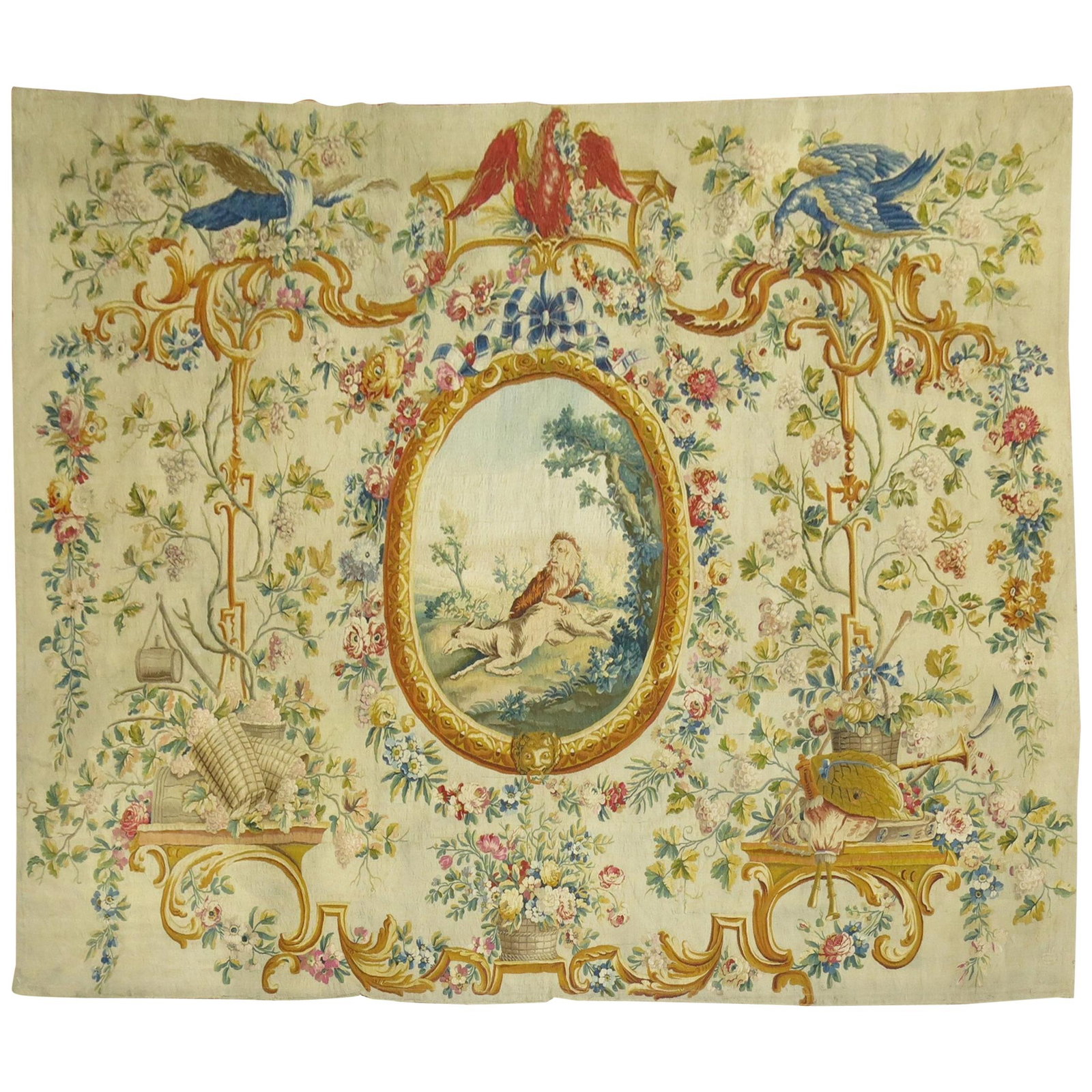 Late 18th Century French Aubusson Silk Wool Tapestry Panel (1 of 14)