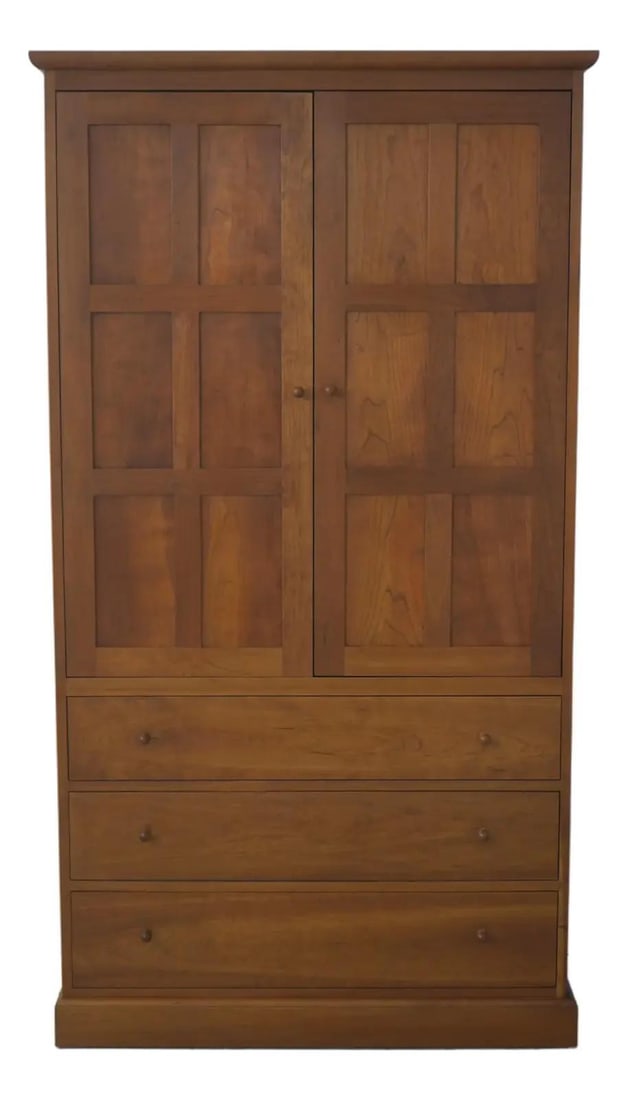 Duanesburg Collection Cherry Wood TV Armoire with Slide Out Shelf (1 of 10)