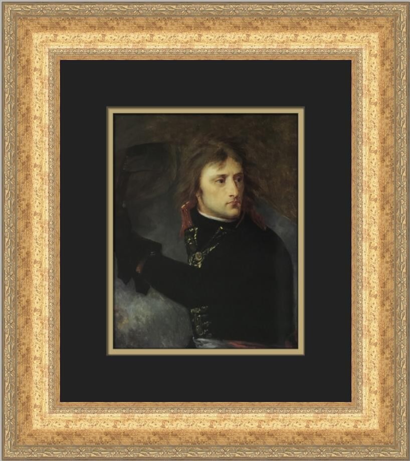 Baron Antoine-Jean Gros Napoleon Bonaparte Custom Framed Print 18 x 16: Baron Antoine-Jean Gros Napoleon Bonaparte Custom Framed Print 18 x 16 This exquisite custom framed print features the iconic Portrait of Napoleon Bonaparte by artist Baron Antoine-Jean Gros. Measurin