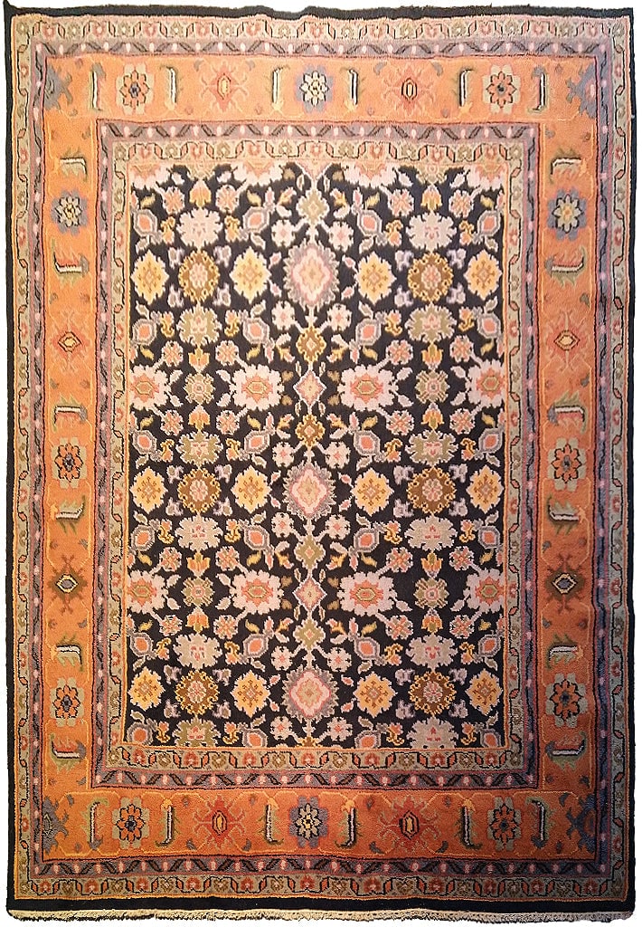 Elegant 7.10 x 10 Handmade Wool Rug in Black Coral: Elegant 7.10 x 10 Handmade Wool Rug in Black Coral Free continental US Shipping Enhance your living space with this exquisite 7.10 x 10 Black Coral Handmade Wool Rug. Crafted from high-quality wool, t