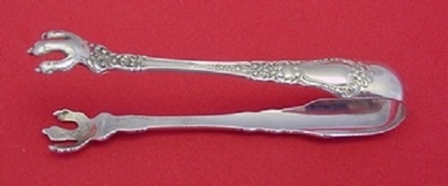 Gorham Baronial Old Sterling Silver Sugar Tongs 4 3/4 Inch Serving Piece: Gorham Baronial Old Sterling Silver Sugar Tongs 4 3/4 Inch Serving Piece This exquisite piece from Gorham features the Baronial Old pattern, showcasing the elegance of sterling silver craftsmanship. M