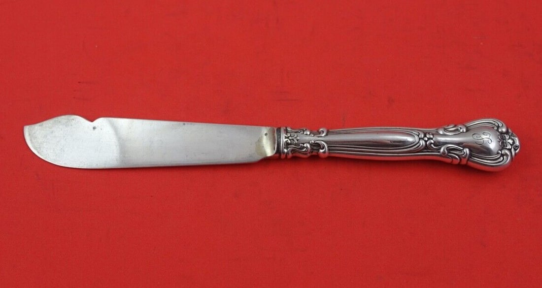 Gorham Chantilly Sterling Silver Fish Knife 7.5" Hollow Handle: Gorham Chantilly Sterling Silver Fish Knife 7.5" Hollow Handle Introducing the Chantilly by Gorham Sterling Silver Fish Knife, an exquisite addition to your flatware collection. This piece features a 