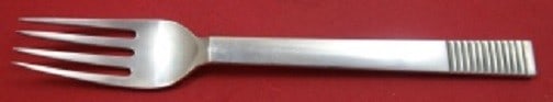Georg Jensen Parallel Sterling Silver Luncheon Fork 4-Tine 6.5 Inch: Georg Jensen Parallel Sterling Silver Luncheon Fork 4-Tine 6.5 Inch This exquisite luncheon fork from Georg Jensen features the elegant "Parallel" pattern, a testament to timeless design. Crafted from