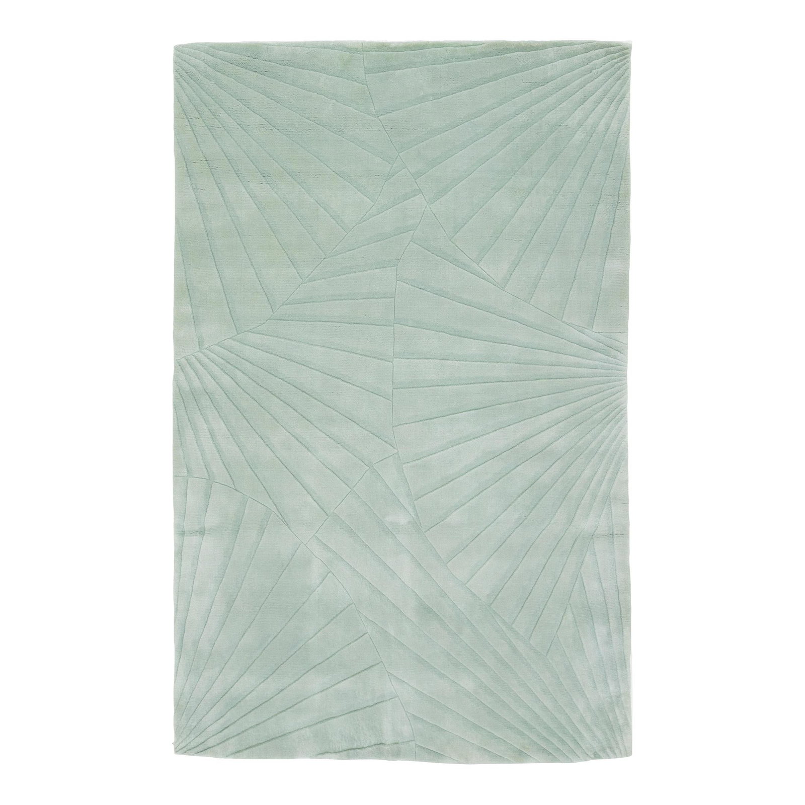 Modern Hand-Loomed Wool Rug Green Abstract Design 5' x 8': Modern Hand-Loomed Wool Rug Green Abstract Design 5' x 8' Enhance your living space with this stunning modern hand-loomed wool rug, featuring a contemporary minimalist abstract pattern set against a l
