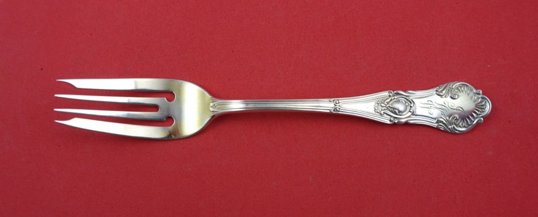 Gorham Regent Sterling Silver Salad Fork Light Gold Wash 5 3/4": Gorham Regent Sterling Silver Salad Fork Light Gold Wash 5 3/4" Elevate your dining experience with this elegant salad fork from the Regent pattern by Gorham. Crafted from high-quality sterling silver
