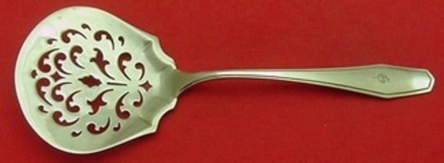 Alvin Hampton Sterling Silver Tomato Server 7 3/4 in: Alvin Hampton Sterling Silver Tomato Server 7 3/4 in Sterling silver tomato server in the Hampton pattern by Alvin. It is monogrammed, with monos varying, and is described as being in excellent pre-ow