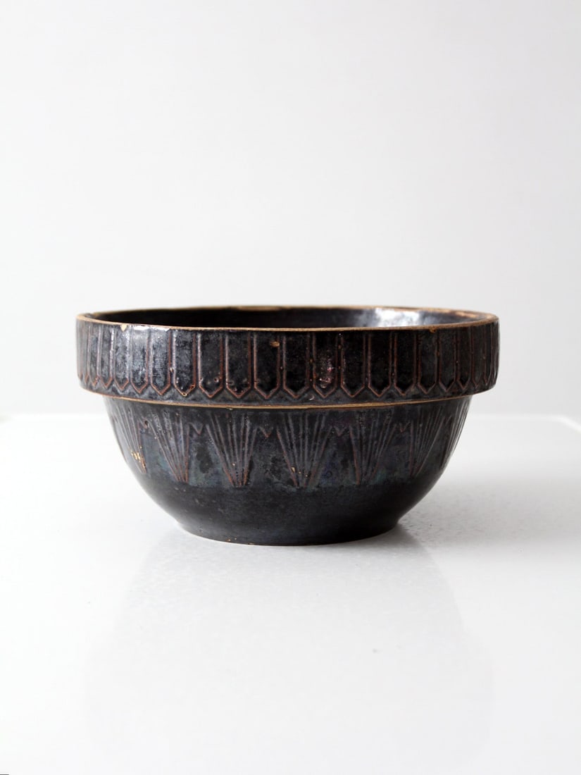 Late 19th Century Brown Glazed Stoneware Bowl (1 of 13)