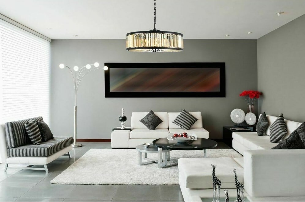 Chelsea 10-Light Matte Black Crystal Chandelier 43.5 Inch: Chelsea 10-Light Matte Black Crystal Chandelier 43.5 Inch This is a large modern chandelier featuring a matte black frame adorned with high-quality golden teak crystals. Designed for contemporary spac