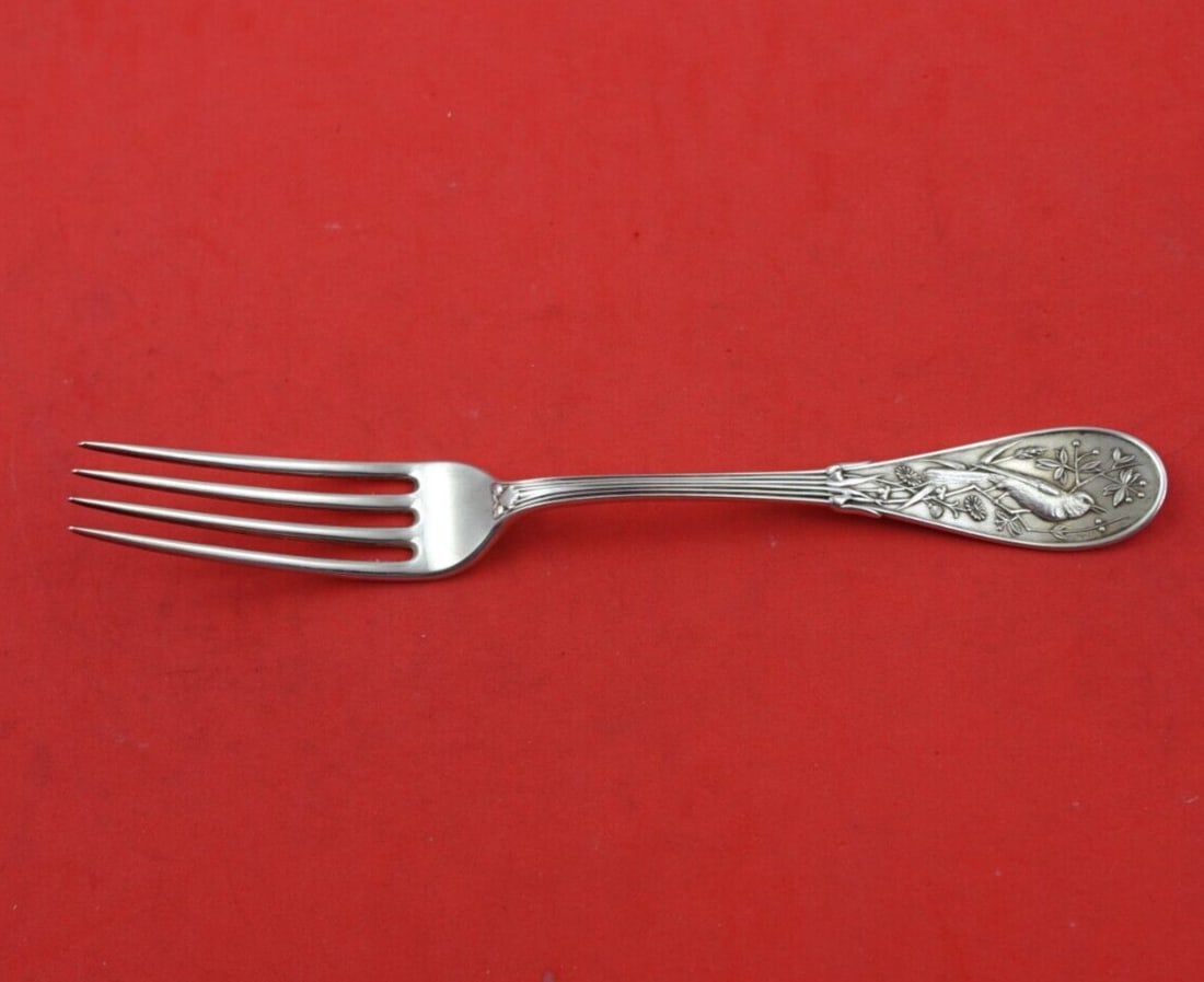 Tiffany & Co Japanese Sterling Silver Fork 7 Inch Heirloom: Tiffany & Co Japanese Sterling Silver Fork 7 Inch Heirloom This exquisite 7" regular fork is part of the "Japanese" pattern by Tiffany & Co., crafted from high-quality sterling silver. Dating back to 