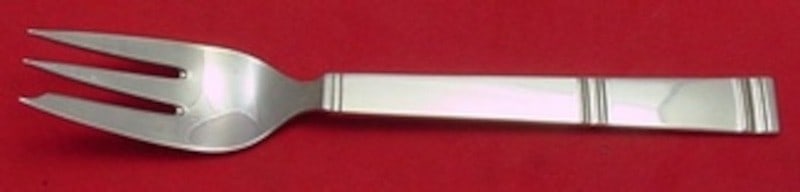 Sterling Silver 3-Tine Salad Fork Cardinal Pattern Denmark 6 5/8 Inch (1 of 1)