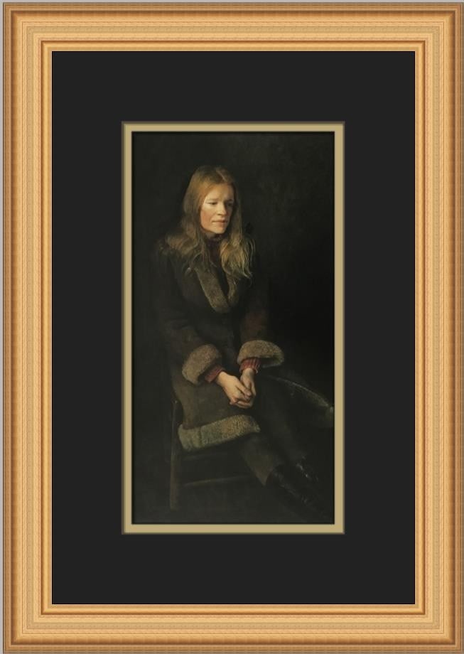 Andrew Wyeth Sheepskin Custom Framed Print 1987 15 x 11 (1 of 2)