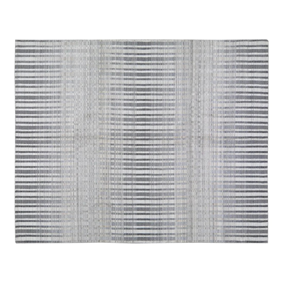 8' x 10' Gray Wool Rug Hand-Knotted Indian Modern Design: 8' x 10' Gray Wool Rug Hand-Knotted Indian Modern Design This hand-knotted wool rug showcases traditional craftsmanship combined with modern design elements. Its soft texture and durable construction 