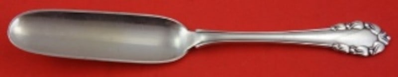 Sterling Silver Jelly Knife Lily of the Valley Pattern 7 Inch: Sterling Silver Jelly Knife Lily of the Valley Pattern 7 Inch This is a sterling silver jelly knife in the Lily of the Valley pattern by Georg Jensen. Made in Denmark, this serving piece measures 7 in