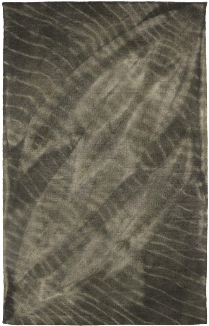 Hand-Tufted Dark Brown Modern Tie-Dye Area Rug 5x8 ft: Hand-Tufted Dark Brown Modern Tie-Dye Area Rug 5x8 ft Enhance your space with this stunning hand-tufted dark brown tie-dye rug, perfect for modern and contemporary interiors. Measuring 5'0" x 8'0" ft,