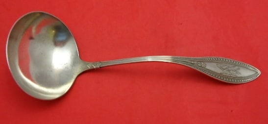 Gorham Whiting Indian Sterling Silver Oyster Ladle 11": Gorham Whiting Indian Sterling Silver Oyster Ladle 11" This exquisite Sterling Silver Oyster Ladle measures 11 inches and features the elegant 'Indian by Whiting' pattern. Crafted by Gorham Whiting, t