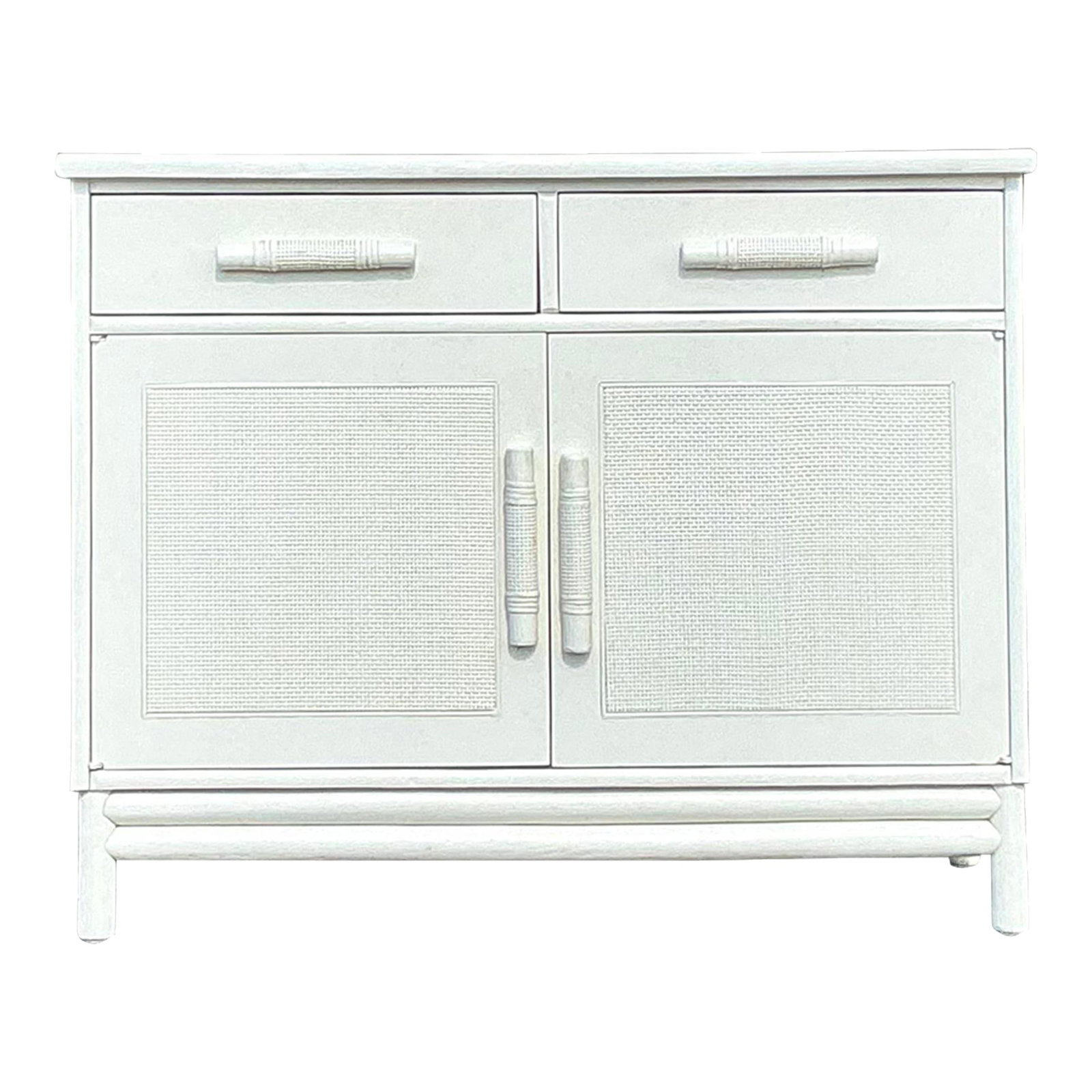Chic Vintage Coastal Sideboard with Seagrass Doors (1 of 7)