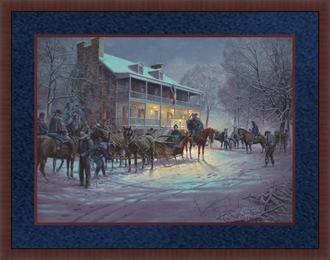Hand Signed Mort Kunstler Framed Limited Edition Civil War Print With COA: Hand Signed Mort Kunstler Framed Limited Edition Civil War Print With COA This is a signed limited edition offset lithograph print titled "A Brief Encounter" by Mort Kunstler. The artwork, depicting a
