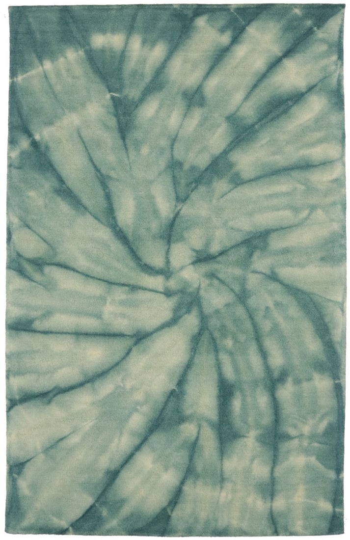 Hand-Tufted Green Modern 5x8 Rug Wool Geometric Design: Hand-Tufted Green Modern 5x8 Rug Wool Geometric Design Enhance your living space with this exquisite hand-tufted modern rug featuring a striking green tie-dye pattern. Ideal for various rooms includin