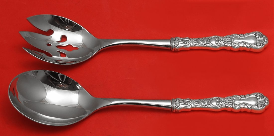 Gorham Imperial Chrysanthemum Sterling Silver Salad Serving Set 10.5 inches: Gorham Imperial Chrysanthemum Sterling Silver Salad Serving Set 10.5 inches Enhance your dining experience with this exquisite Imperial Chrysanthemum Salad Serving Set by Gorham. Crafted from high-qua