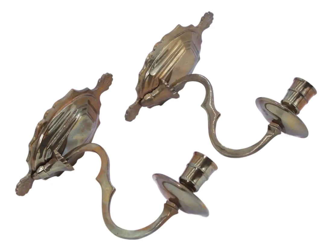 Mottahedeh Winterthur Brass Candle Sconce Pair (1 of 10)
