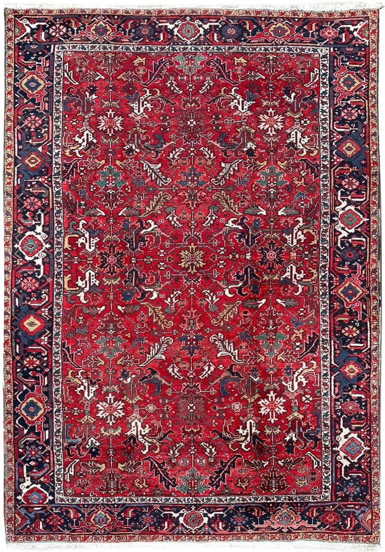 Antique Heriz Wool Tribal Rug 8'3 x 11'4 Circa 1930 (1 of 10)