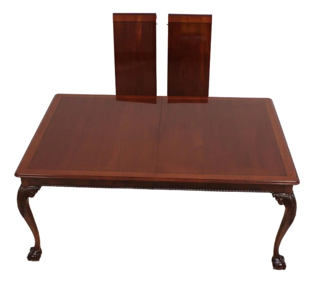 Stickley Mahogany Queen Anne Dining Table with 2 Leaves (1 of 10)