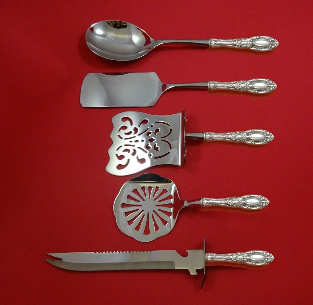 Towle King Richard Sterling Silver 5-Piece Brunch Serving Set (1 of 2)