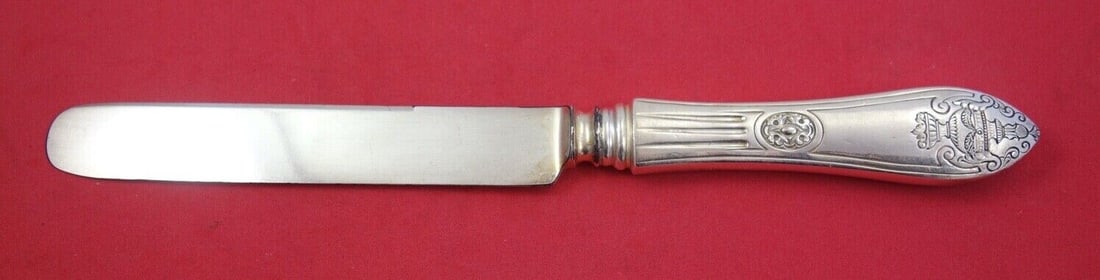 Dominick & Haff Moresque Sterling Silver Dinner Knife 10": Dominick & Haff Moresque Sterling Silver Dinner Knife 10" Experience the elegance of the 10" Moresque Dinner Knife by Dominick & Haff, crafted from high-quality sterling silver. This exquisite piece, 