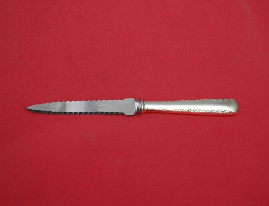 Gorham Camellia Sterling Silver Grapefruit Knife Custom 7.25": Gorham Camellia Sterling Silver Grapefruit Knife Custom 7.25" This exquisite grapefruit knife from the Camellia pattern by Gorham is crafted from sterling silver with a hollow handle and features a st