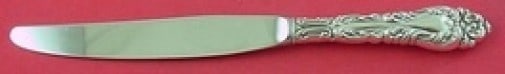 Amston Athene Crescendo Sterling Silver Dinner Knife 9 3/4": Amston Athene Crescendo Sterling Silver Dinner Knife 9 3/4" This exquisite dinner knife features a striking Athene/Crescendo pattern by Amston, crafted from high-quality sterling silver with a stainle