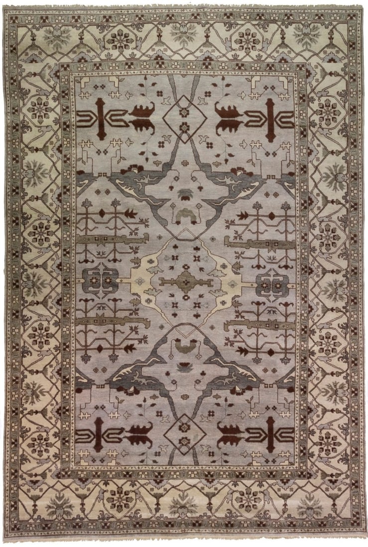 Handmade 12x18 Floral Oushak Rug Wool Area Carpet Modern Decor: Handmade 12x18 Floral Oushak Rug Wool Area Carpet Modern Decor Elevate your living space with this stunning handmade oversized Oushak rug, perfect for adding a touch of elegance to your home. Measurin