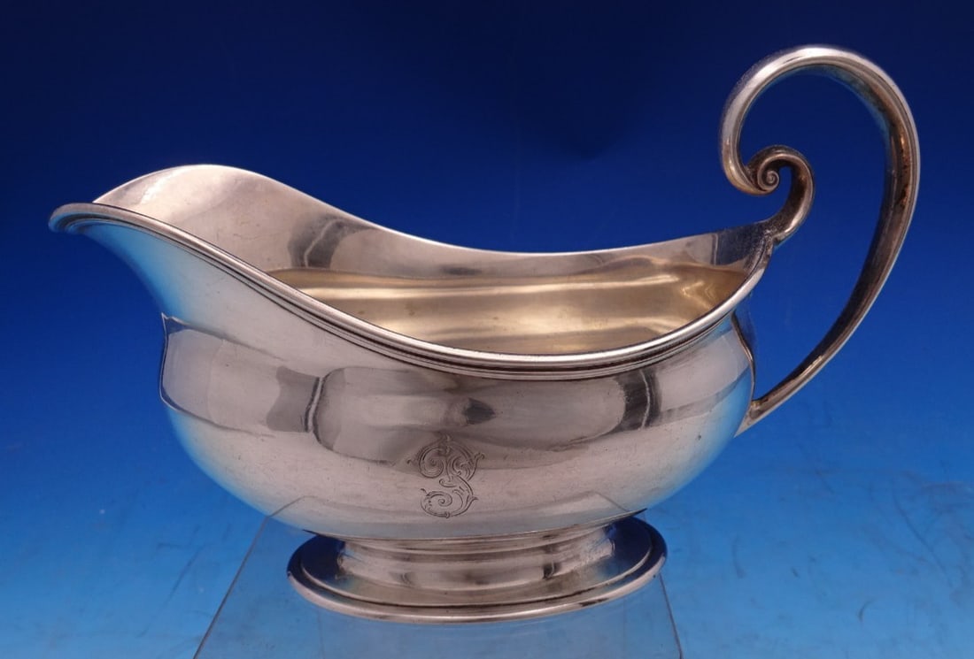 Tiffany Co Sterling Silver Monogrammed Gravy Boat 10.6 ozt (1 of 5)