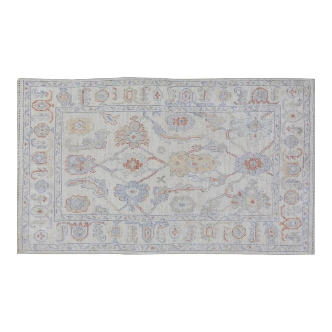 8'1 x 5' Wool Area Rug Hand Knotted Oushak Turkish Design: 8'1 x 5' Wool Area Rug Hand Knotted Oushak Turkish Design This Turkish Oushak rug is hand-knotted from wool using traditional techniques, offering a blend of timeless craftsmanship and modern design. 