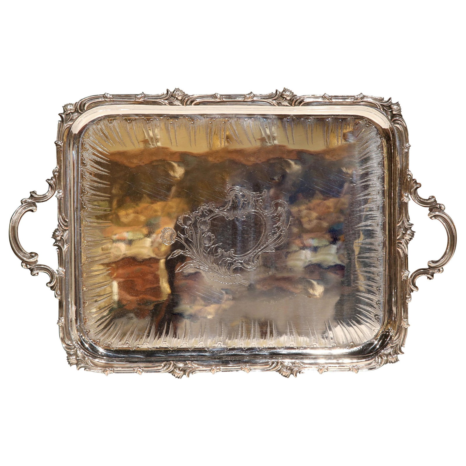 Christofle Louis XV Silver Plated French Serving Tray (1 of 9)