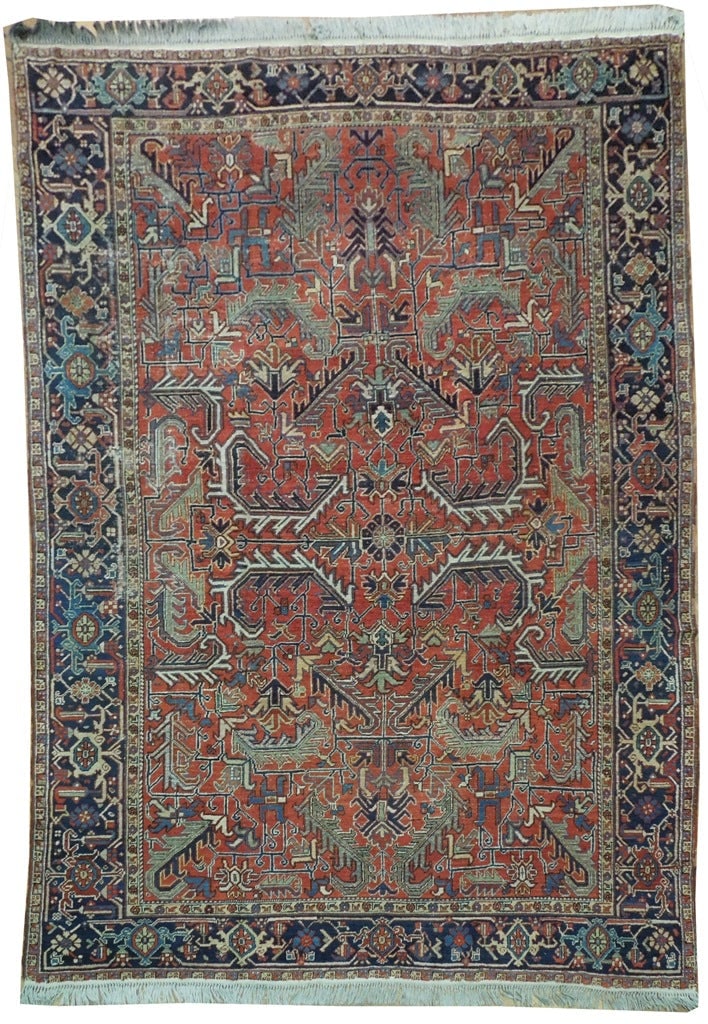 7.10 x 10.9 ft Antique Persian Heriz Rug Premium Quality: 7.10 x 10.9 ft Antique Persian Heriz Rug Premium Quality Free continental US Shipping Enhance your space with this exquisite 7.10 x 10.9 Antique Persian Heriz Rug. This stunning rug exemplifies tradit