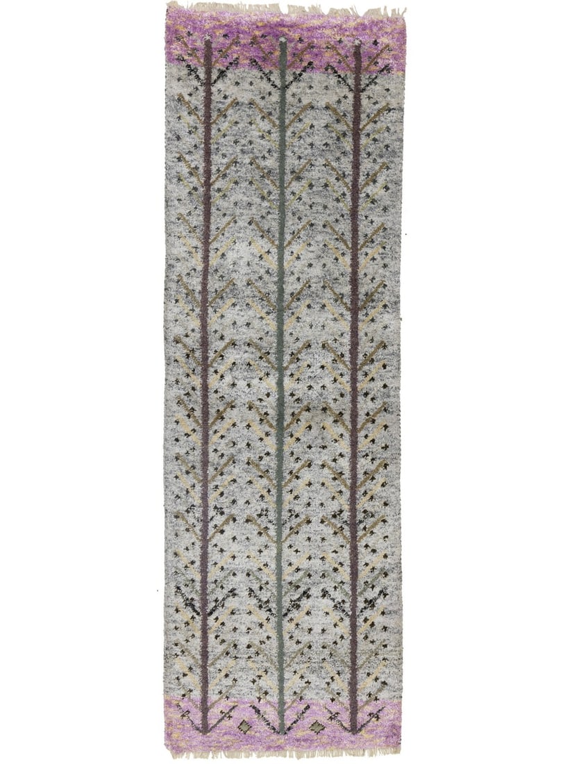 Hand-Knotted 3' x 8' Cream Tribal Pictorial Runner Rug Wool Eco-Friendly: Hand-Knotted 3' x 8' Cream Tribal Pictorial Runner Rug Wool Eco-Friendly Enhance your space with this stunning cream pictorial Indo-Gabbeh tribal runner rug, perfect for kids' rooms or any area in you