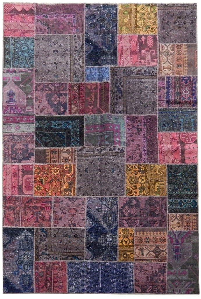 Multi Color Antique Persian Patchwork Rug 6' x 8' 10": Multi Color Antique Persian Patchwork Rug 6' x 8' 10" Free continental US Shipping Enhance your living space with this stunning 6' x 8' 10" multi-color antique Persian patchwork rug. Featuring a tradi