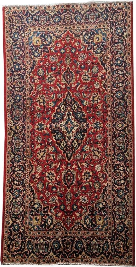 Handcrafted 4'11 x 8'6 Red Persian Ardakan Rug Wool Art: Handcrafted 4'11 x 8'6 Red Persian Ardakan Rug Wool Art Free continental US Shipping Transform your living space with this exquisite 4.11 x 8.6 Red Persian Ardakan Rug, handcrafted by skilled Persian 