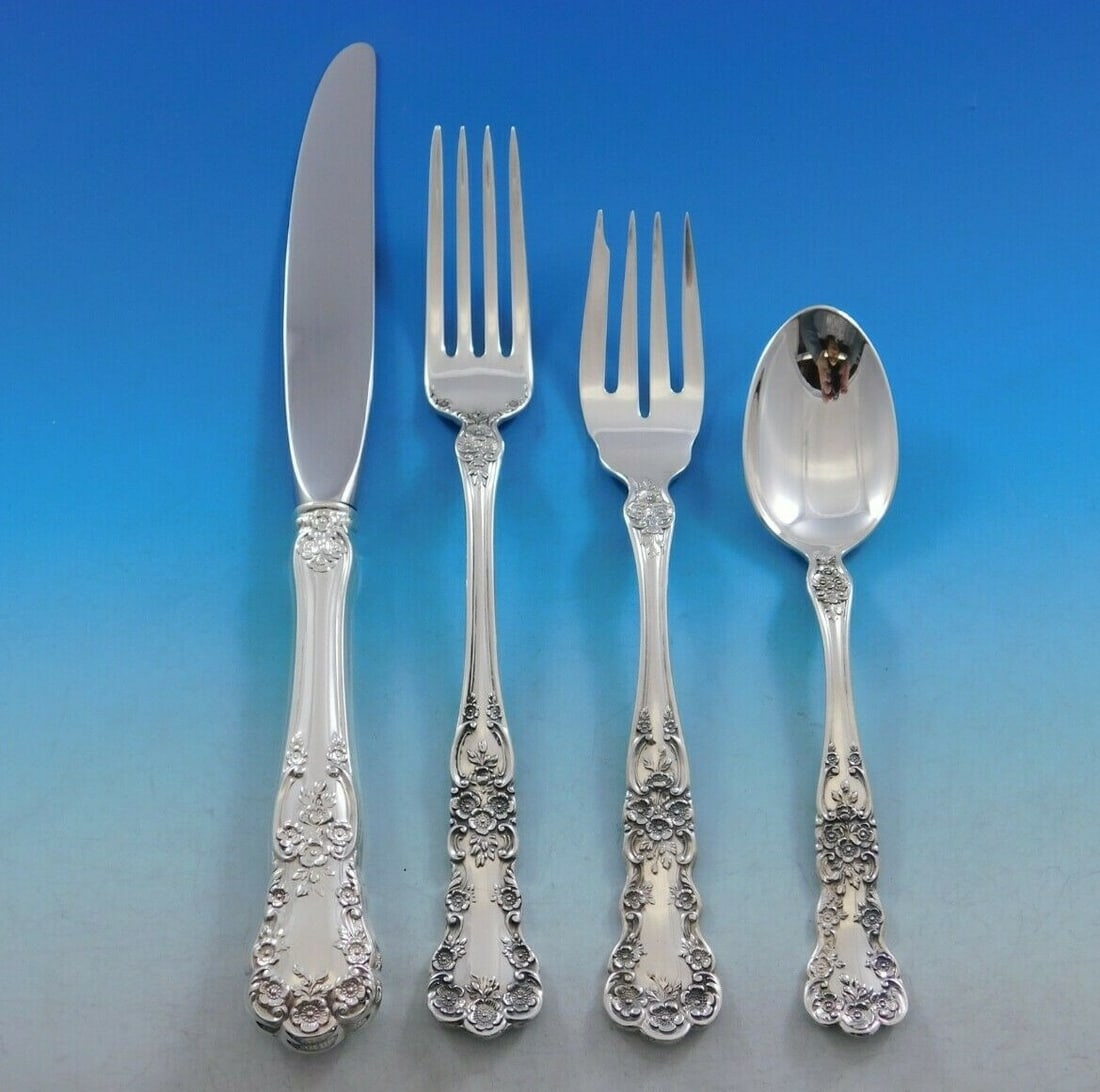 Gorham Buttercup Sterling Silver Flatware Set 32 Pieces for 8 Place Settings (1 of 5)