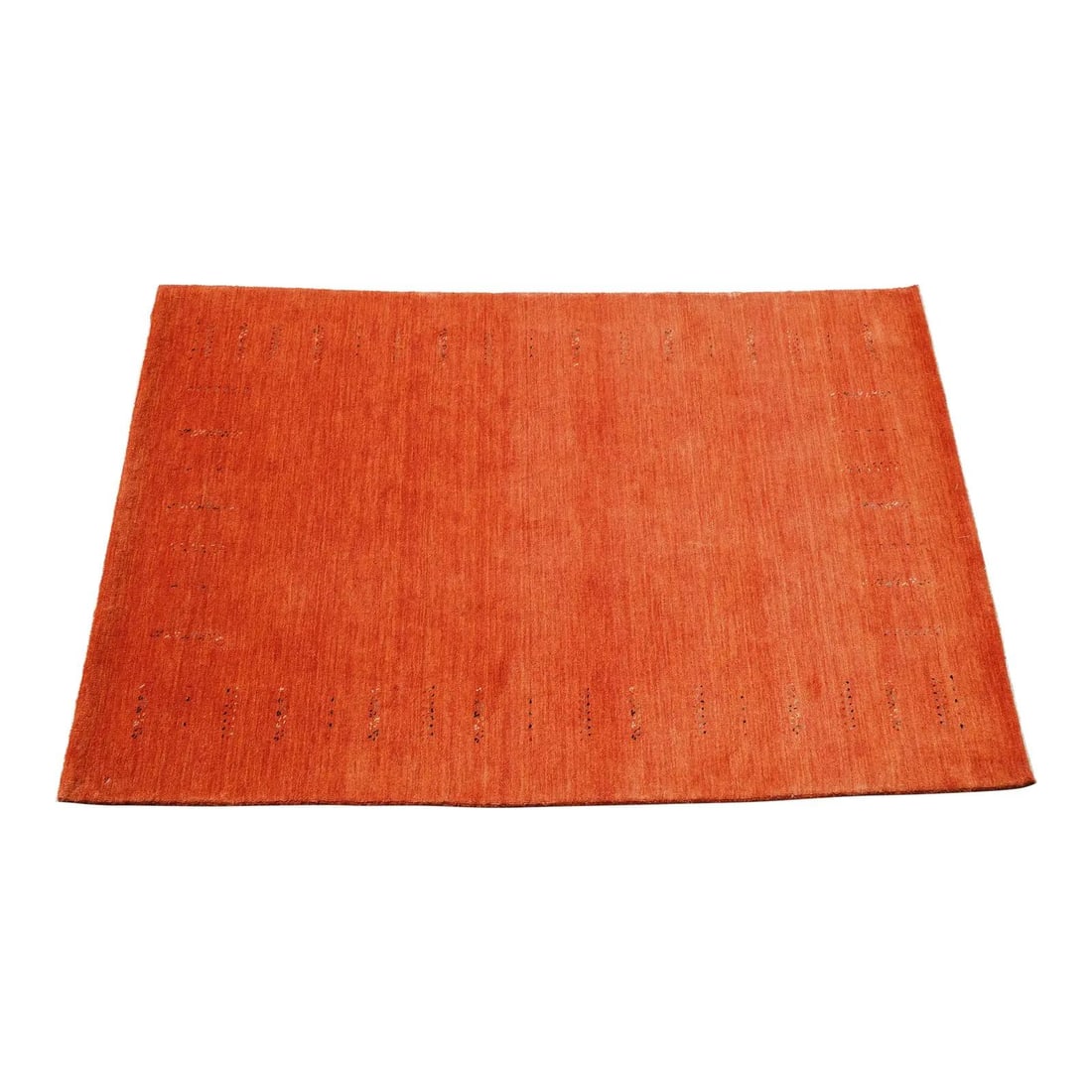 48 x 70 Orange Hand Woven Wool Modern Area Rug (1 of 6)