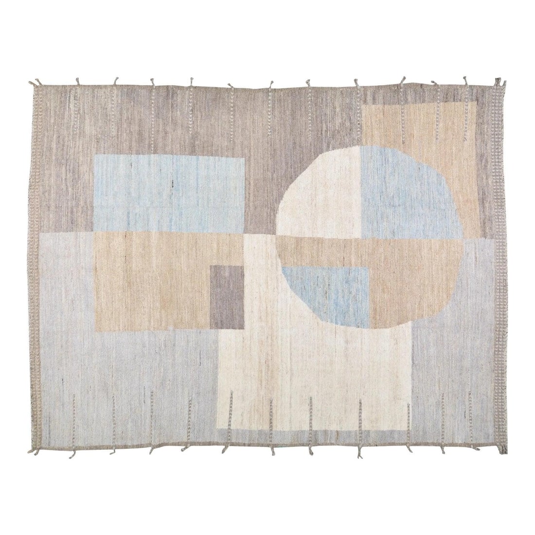 9'1 x 11'6 Moroccan Azilal Rug Hand Knotted Organic Wool: 9'1 x 11'6 Moroccan Azilal Rug Hand Knotted Organic Wool This early 21st century Moroccan Azilal rug features a hand-knotted construction with a distressed texture, organic colors, and a fine weave. C