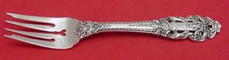 Gorham Crown Baroque Sterling Silver Salad Fork 6 3/4 in Heart Design (1 of 2)
