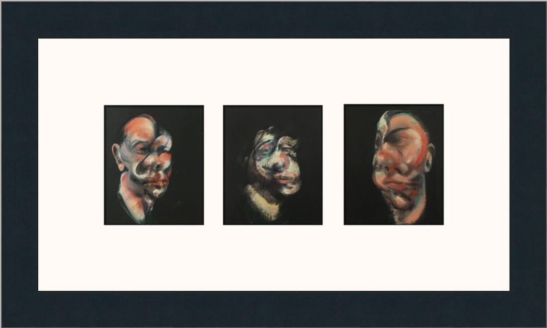 Francis Bacon Study For Three Heads Custom Framed Surrealist Print (1 of 4)