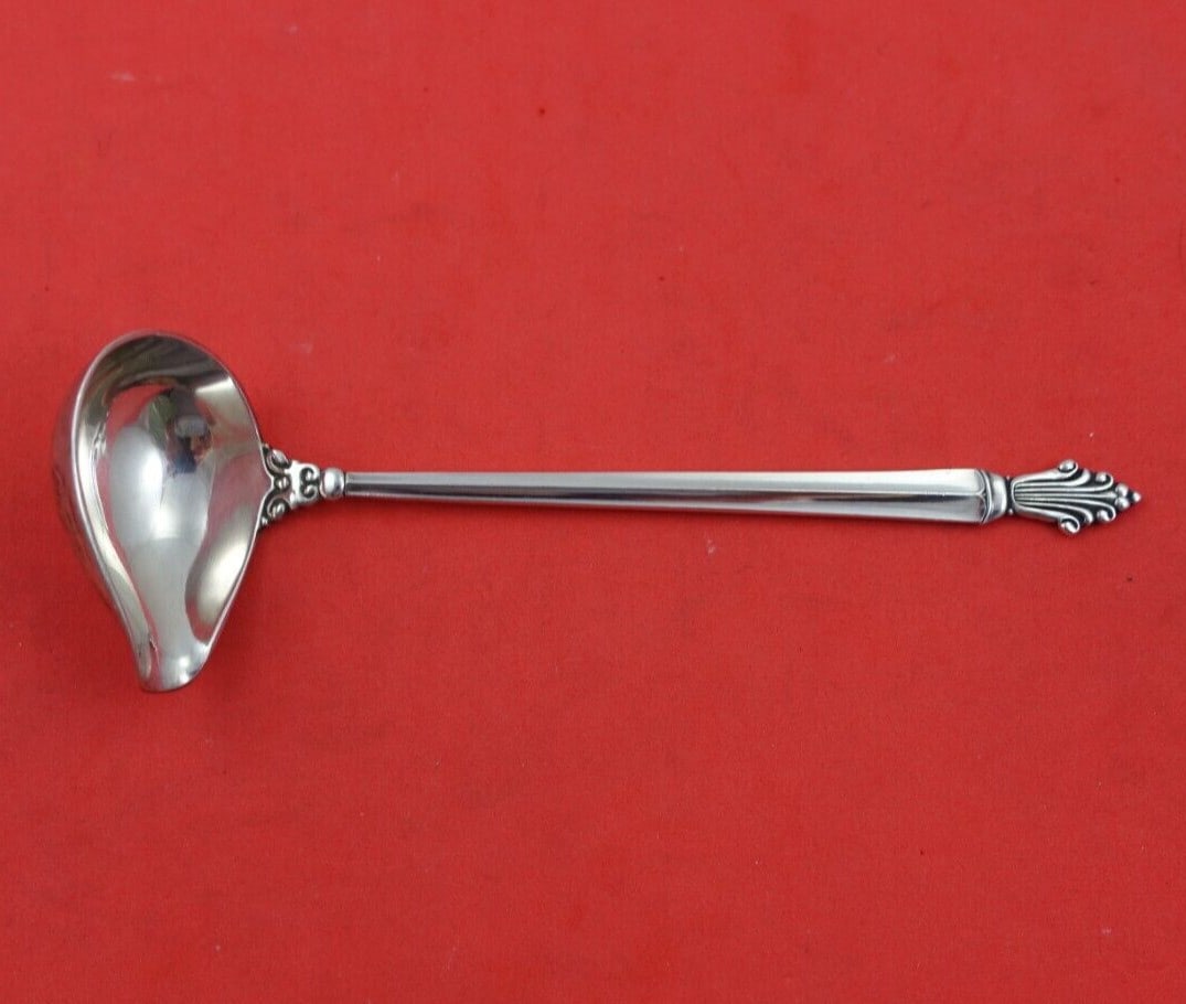 Georg Jensen Acanthus Sterling Silver Mayonnaise Ladle 5.5 Inch: Georg Jensen Acanthus Sterling Silver Mayonnaise Ladle 5.5 Inch This elegant mayonnaise ladle is crafted from high-quality sterling silver and features the intricate Acanthus pattern by Georg Jensen. 