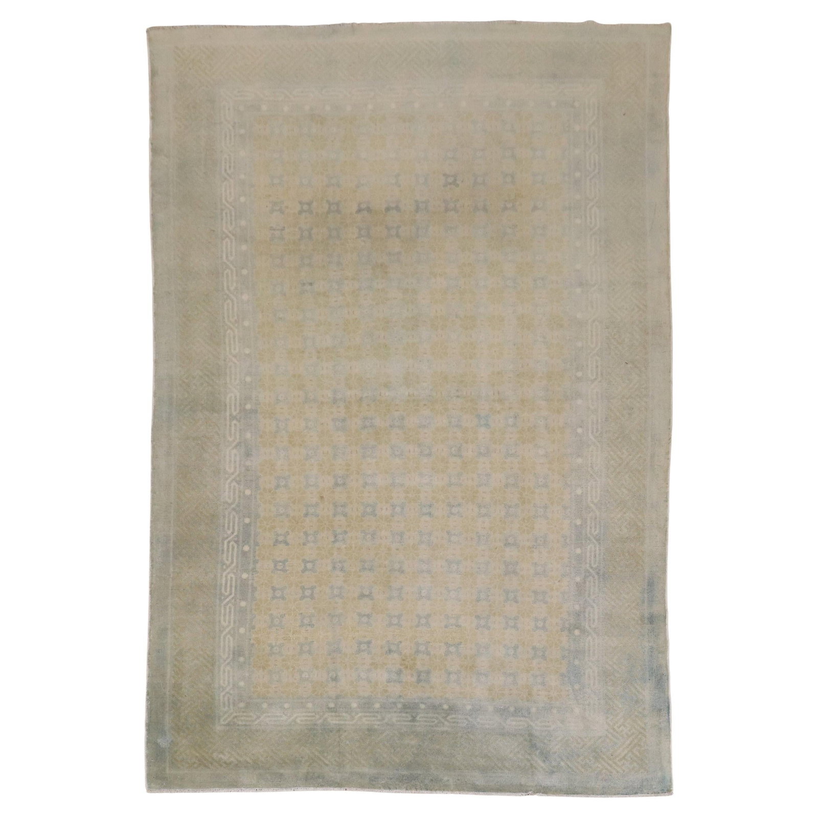 Muted Antique Chinese Wool Rug Mid-Century Modern 4'11 x 7'9: Muted Antique Chinese Wool Rug Mid-Century Modern 4'11 x 7'9 Discover the beauty of this muted antique Chinese rug, a stunning example of mid-century modern design. Hand-woven from high-quality wool, 
