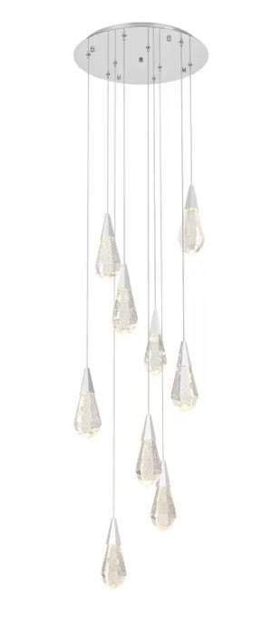 Amora 9-Light Chrome Crystal Pendant Chandelier (1 of 12)