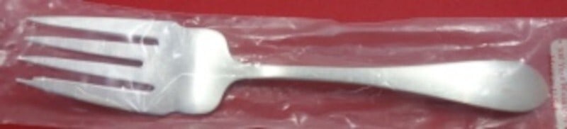 Dominick & Haff Pointed Antique Sterling Silver Serving Fork 8 in: Dominick & Haff Pointed Antique Sterling Silver Serving Fork 8 in Sterling silver cold meat fork in the Pointed Antique pattern by Dominick & Haff. The piece is described as new in factory sleeve and 