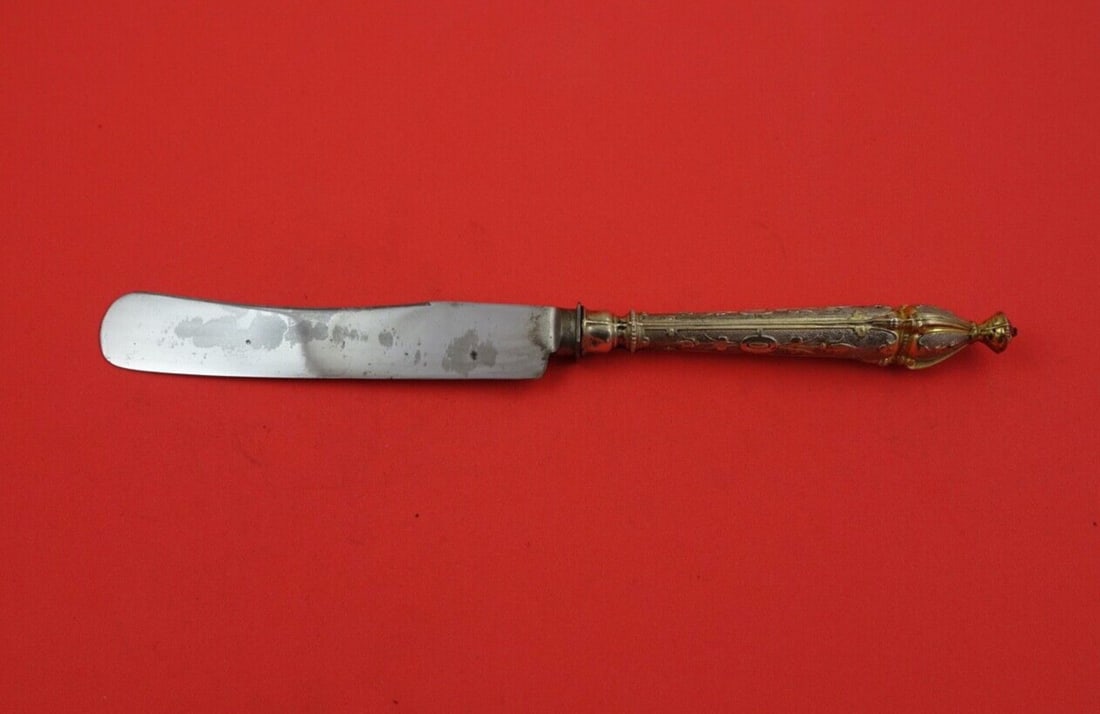 Austrian Sterling Silver Knife 9 Inch Steel Blade 3 Sided Handle (1 of 2)
