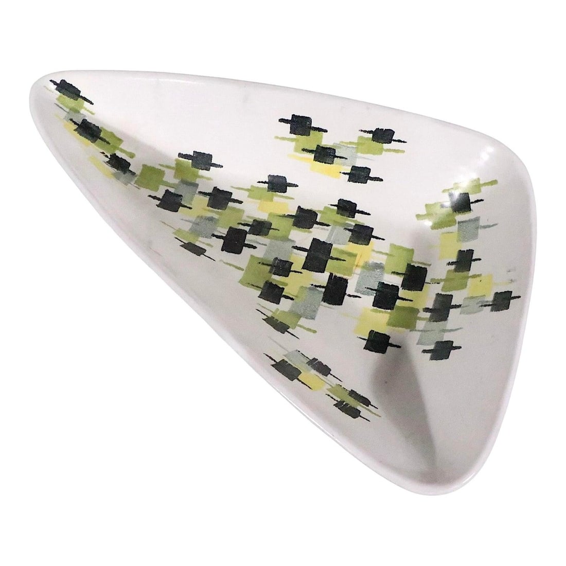 Italian Ceramic Wedge Bowl Mid Century Geometric Pattern (1 of 9)